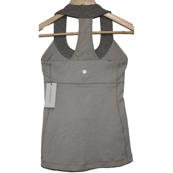 Womens Lululemon Swiftly Tech Gray Seamless Athletic Training Tank Top Size 4 - Picture 2 of 4